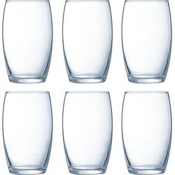 Set van 12x stuks tumbler waterglazen 360 ml van glas - Drinkglazen