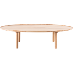 Mu coffee table houten salontafel whitewash - 120 x 65 cm