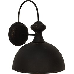 Clayre & Eef Wandlamp  44x35x44 cm Zwart Ijzer Muurlamp