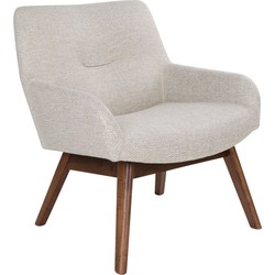 Loungestoel Stof Zand/Bruin - Zithoogte 40cm