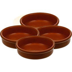 Kleine tapas schalen bruin - set 20x - Creme brulee bakjes - D7 cm - Serveerschalen