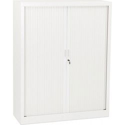CLASSIFY kantoorkast met gordijnen 120x43x136 cm Wit