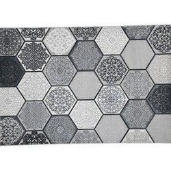 Garden Impressions buitenkleed - Hexagon karpet - 200x290 zwart