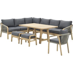 Garden Impressions Alora lounge dining set 6-delig links - grijs