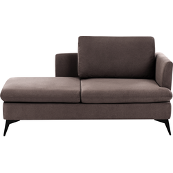 SIEVOZ - Chaise longue - Bruin - Rechtszijdig - Polyester