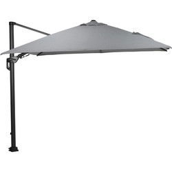 Hawaii zweefparasol Deluxe 300x300 carbon black/lichtgrijs zonwering