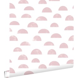 ESTAhome behang grafisch motief roze - 0,53 x 10,05 m - 139065