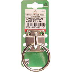 Aanlegr plaat 8mm rvs a4