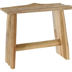 H&S Collection Krukje - plantentafel - teak hout - lichtbruin - 40 x 20 x 35 cm - Krukjes