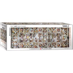 Eurographics Eurographics puzzel The Sistine Chapel Ceiling - Michelangelo Panorama - 1000 stukjes