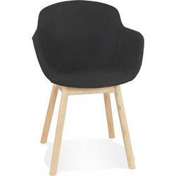 Stoel met armleuningen LAMBIC 59x54x80 cm Zwart