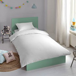 Zavelo Effen Dekbedovertrek Wit – Ledikant 100 x 135 cm | 100% Katoen-Ledikant (100 x 135 cm)