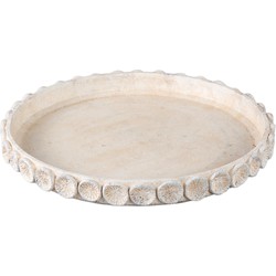 PTMD Plateau Ayisy - 45x45x4 cm - Cement - Creme