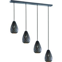 Moderne Hanglamp  Onyx - Metaal - Grijs