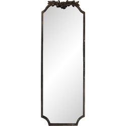 Clayre & Eef Spiegel  50x142 cm Beige Ijzer Rechthoek Grote Spiegel