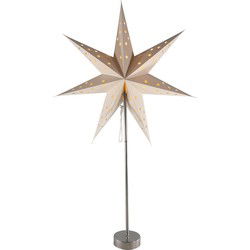 Verlichte kerstster lampion op standaard 60 cm op batterijen - Kerststerren