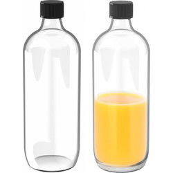 Glazen flessen met schroefdop - 2x - 1000 ml - Weckflessen - Karaffen