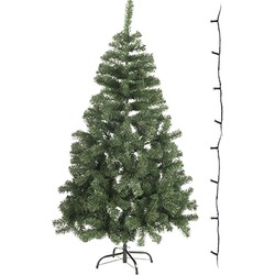 Kunst spar kerstboom 60 cm met gekleurde verlichting - Kunstkerstboom