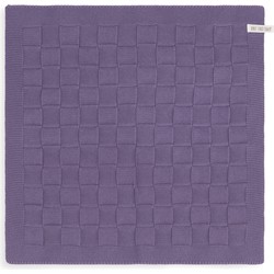 Knit Factory Gebreide Keukendoek - Keukenhanddoek Uni - Violet - 50x50 cm