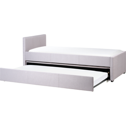 Beliani MARMANDE - Onderschuifbed-Grijs-Polyester