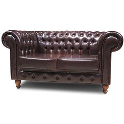 Chesterfield No Leather | 2 zits bank My Chesterfield | NAL Antiek Bruin