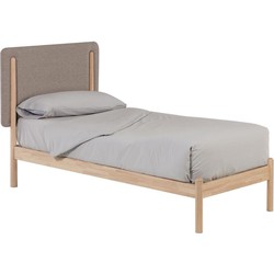 Kave Home - Shayndel bed van massief rubberhout, voor een matras van 90 x 190 cm