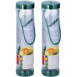 Set van 2x Vogel voedersilo 25 cm - Vogelvoederhuisjes