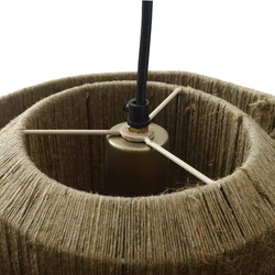 PTMD Revy Hanglamp - 41 x 41 x 25 cm  - jute - Naturel