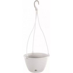 Prosperplats Bloempot Splofy - hangend - wit - kunststof - 23 cm - Plantenpotten