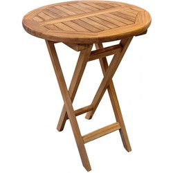 New Round Klaptafel Teak dia. 60x76 cm
