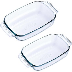 2x Ovenschaal/braadslede 1,2 en 0,7 liter - Ovenschalen