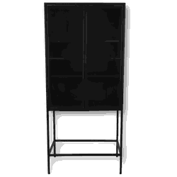 Vitrinekast Manhattan 2 deurs - 80x180 - metaal/glas
