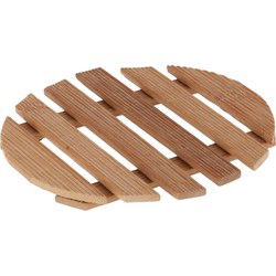 Pannenonderzetter - rond - 15 x 15 cm - hout - onderzetter - treefje - Panonderzetters