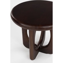 Housecraft Living Jani Bijzettafel Rond 40 cm Mangohout Bruin donker