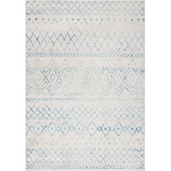 Safavieh Modern Chic Indoor Woven Area Rug, Madison Collection, MAD798, in Ivory & Aqua, 155 X 229 cm