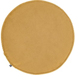 Kave Home - Sora rond stoelkussen corduroy mosterd Ø 35 cm