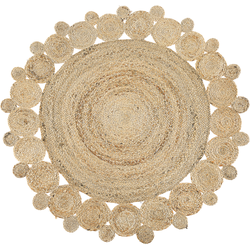 Beliani GOLGEN - Laagpolig-Beige-Jute