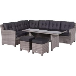 Garden Impressions Jaru lounge dining set -	extra luxe kussens