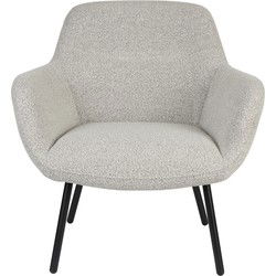 Fauteuil Bouclé Beige - Zithoogte 42cm - 76x77x80cm - Dude