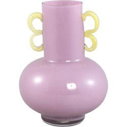 PTMD Vaas Mobeen - 17x17x24 cm - Glas - Geel