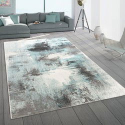 Laagpolig Meriza Vloerkleed - Turquoise - 200x290 cm