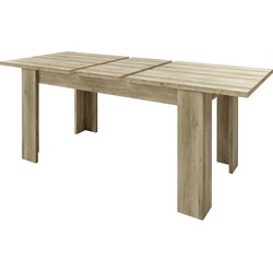 Meubella Eetkamertafel Sonia - Grijs eiken - 180 cm - Uitschuifbaar