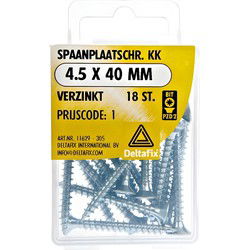 Spaanpl.schr. 4.5x40mm 18st