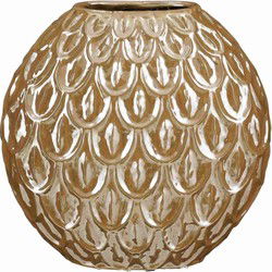 Mica Decorations Vaas Quinn - 34x17x34 cm - Keramiek - Bruin