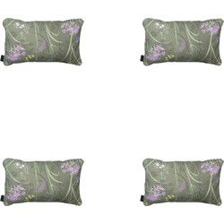 Madison -  Sierkussen Donna green canvas eco+ - Ca. 30x50 cm - Set van 4