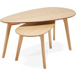 STOKOLM design bijzettafels 100x50x40 cm Beige