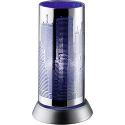 Moderne Tafellamp  City - Metaal - Chroom