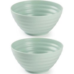 Plasticforte Schaaltjes - 8x - groen - kunststof - 14 x 6.5 cm - Kommetjes