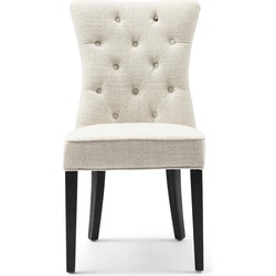 Riviera Maison Balmoral Dining Chair Black Leg, rich tweed, antique white