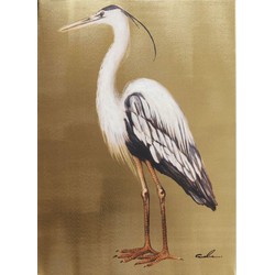 Kare Schilderij Heron Links 70x50cm